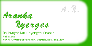 aranka nyerges business card